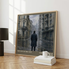 The City & the City literary print framed by window – literary home decor