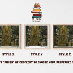 Kraken literary print in frame leaning in hallway – fantasy wall art