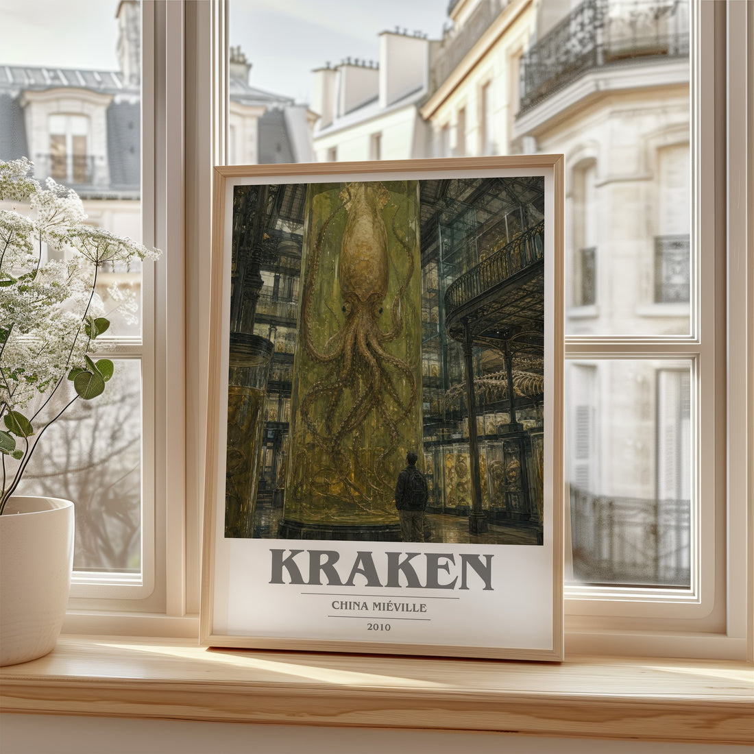 Kraken book cover poster colour and style options – China Miéville book art