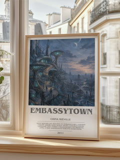 Embassytown bookish poster colour and style options – China Miéville book art