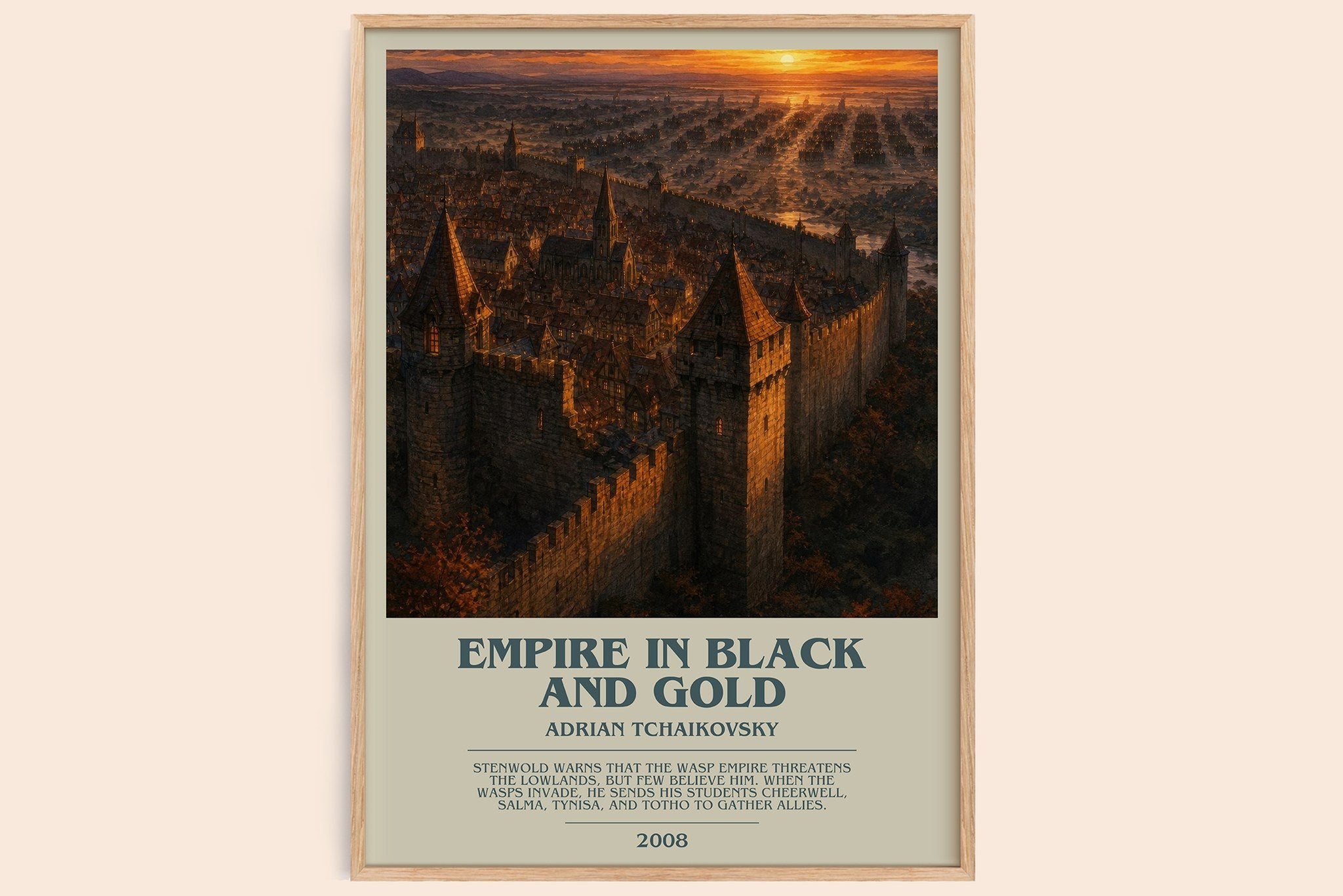 Empire in Black and Gold Bookish Wall Art by Adrian Tchaikovsky