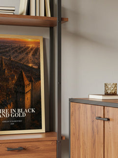 Empire in Black and Gold book watercolour illustration paper finish options – matte satin gloss