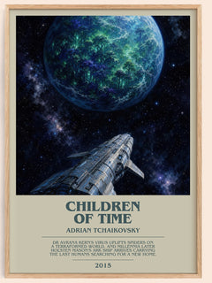 Children of Time bookish book poster by Adrian Tchaikovsky – framed literary art print