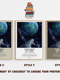 Children of Time bookish print in frame leaning in hallway – sci fi wall art