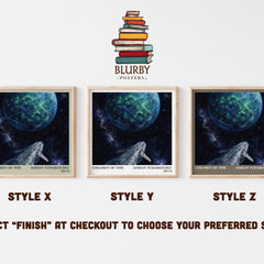 Children of Time literary print in frame leaning in hallway – sci fi wall art