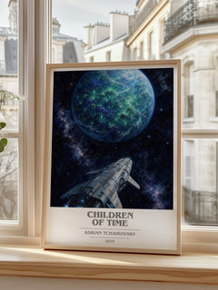 Children of Time book cover poster colour and style options – Adrian Tchaikovsky book art
