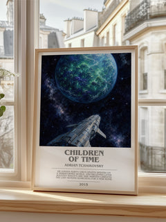 Children of Time bookish poster colour and style options – Adrian Tchaikovsky book art