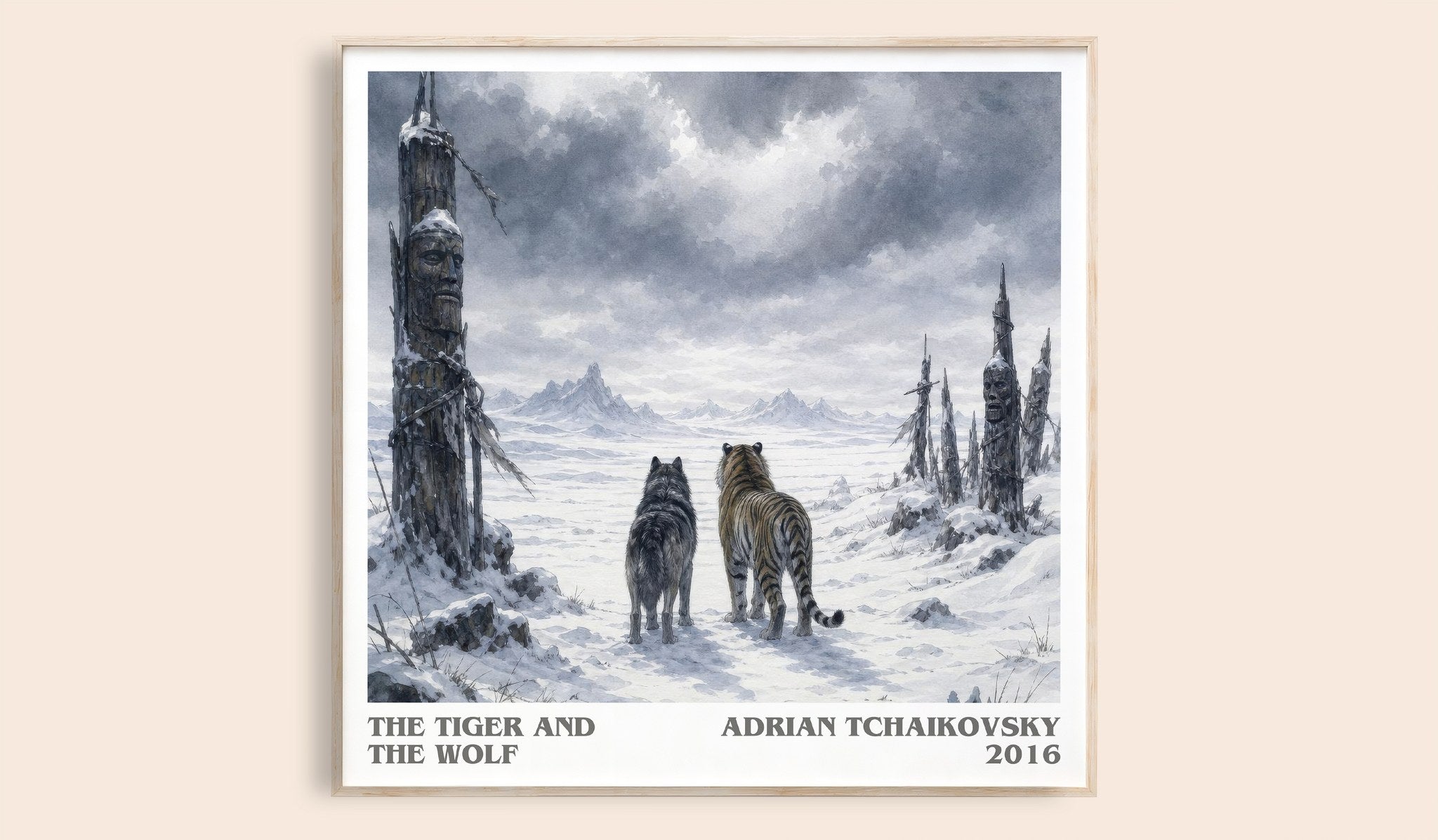 The Tiger and the Wolf Literary Art Print by Adrian Tchaikovsky