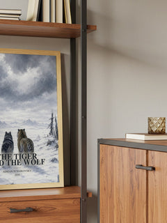 The Tiger and the Wolf book watercolour illustration paper finish options – matte satin gloss