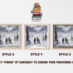 The Tiger and the Wolf literary print in frame leaning in hallway – fantasy wall art