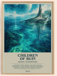 Children of Ruin bookish book poster by Adrian Tchaikovsky – framed literary art print