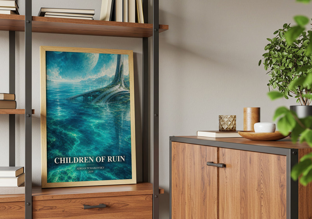 Children of Ruin book watercolour illustration paper finish options – matte satin gloss