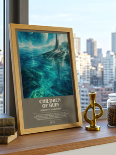 Children of Ruin bookish print framed by window – literary home decor