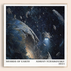 Shards of Earth literary book poster by Adrian Tchaikovsky – framed literary art print