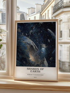 Shards of Earth book cover poster colour and style options – Adrian Tchaikovsky book art