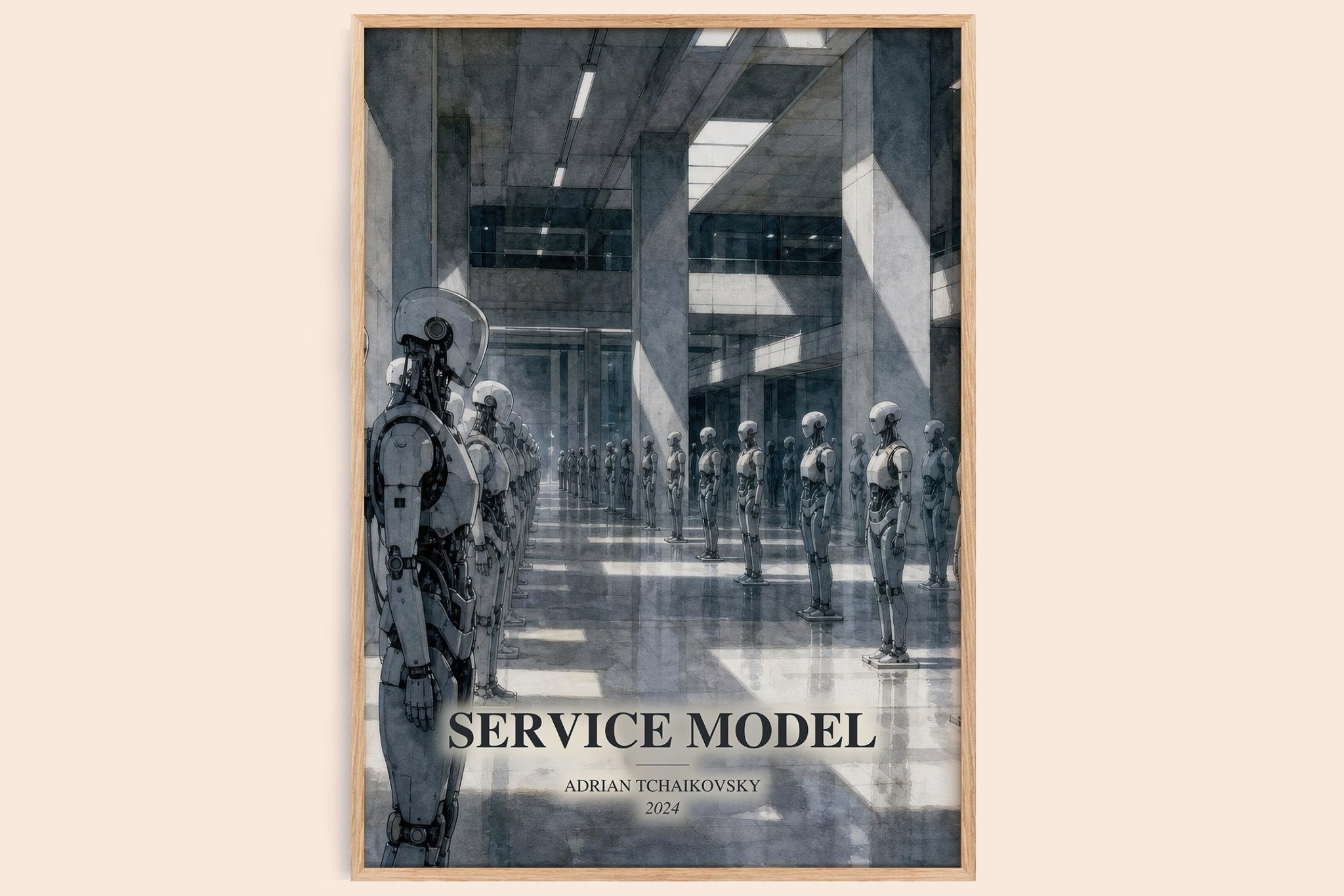 Service Model Book Watercolour Illustration by Adrian Tchaikovsky