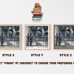 Service Model literary print in frame leaning in hallway – sci fi wall art