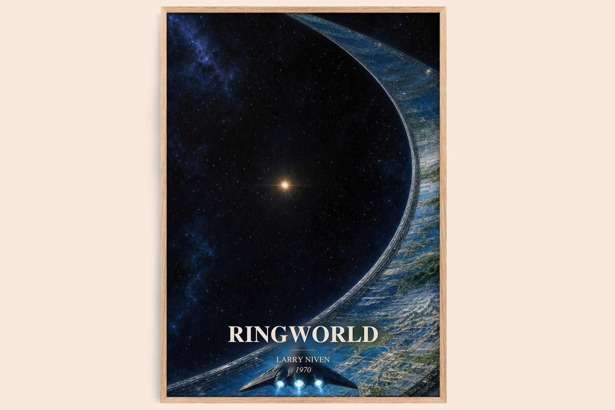 Ringworld Book Watercolour Illustration by Larry Niven