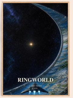Ringworld watercolour book poster by Larry Niven – framed literary art print