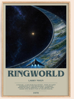 Ringworld bookish book poster by Larry Niven – framed literary art print