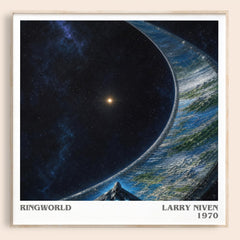 Ringworld literary book poster by Larry Niven – framed literary art print