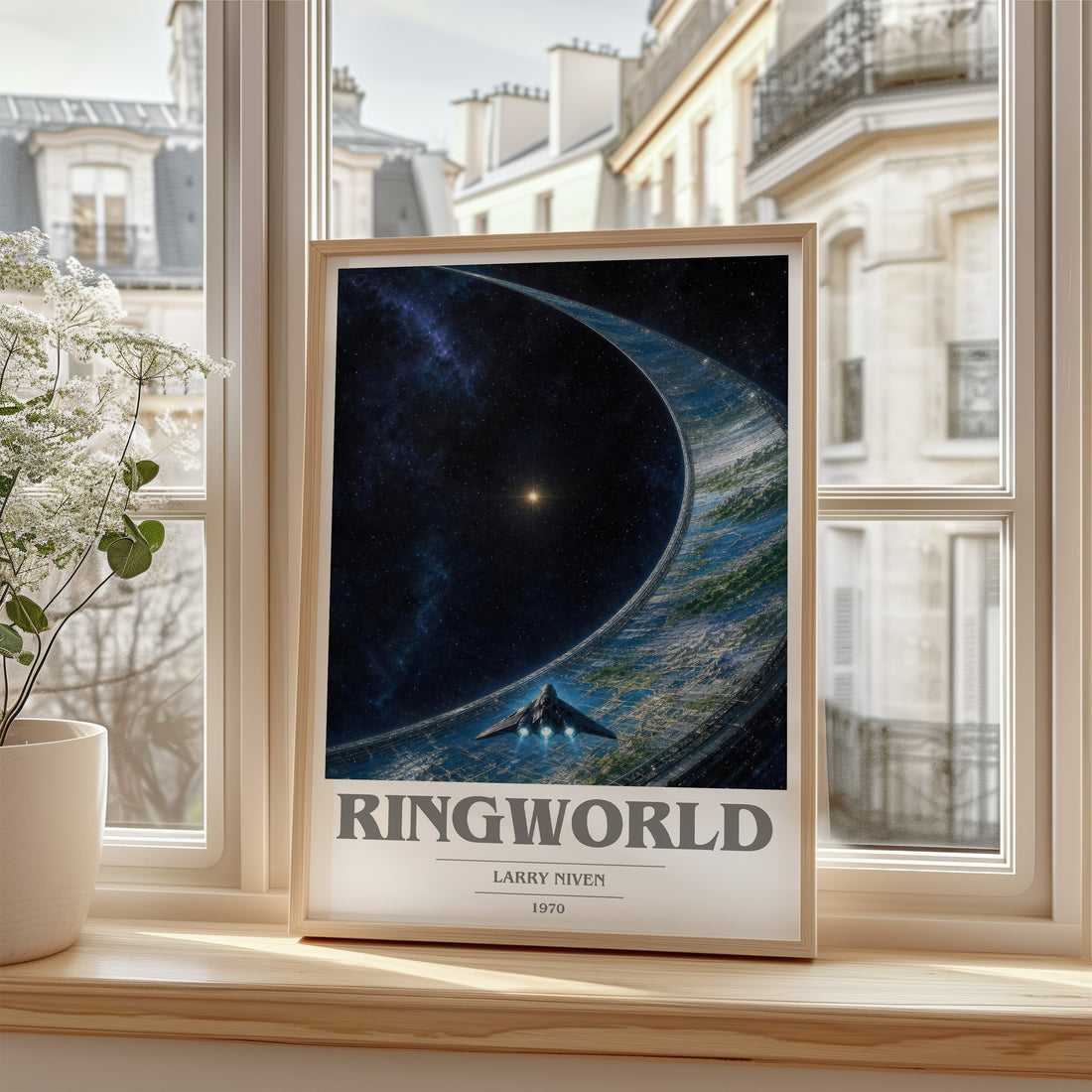 Ringworld book cover poster colour and style options – Larry Niven book art