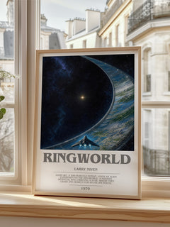 Ringworld bookish poster colour and style options – Larry Niven book art