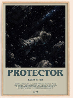 Protector bookish book poster by Larry Niven – framed literary art print