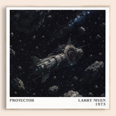 Protector literary book poster by Larry Niven – framed literary art print