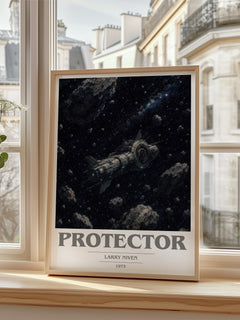 Protector book cover poster colour and style options – Larry Niven book art