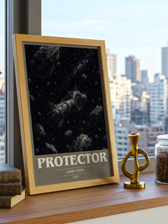 Protector book cover print framed by window – literary home decor