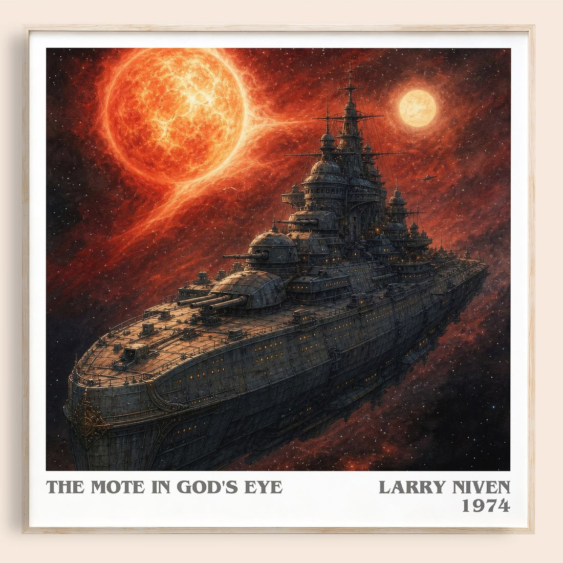The Mote in God's Eye literary book poster by Larry Niven – framed literary art print