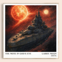 The Mote in God's Eye literary book poster by Larry Niven – framed literary art print