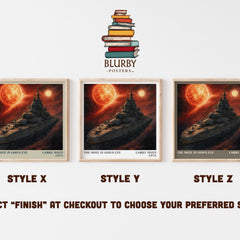 The Mote in God's Eye literary print in frame leaning in hallway – sci fi wall art