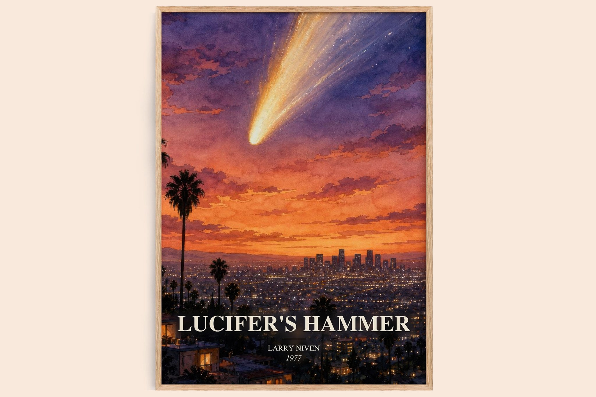 Lucifer's Hammer Book Watercolour Illustration by Larry Niven