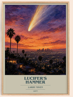 Lucifer's Hammer book cover book poster by Larry Niven – framed literary art print