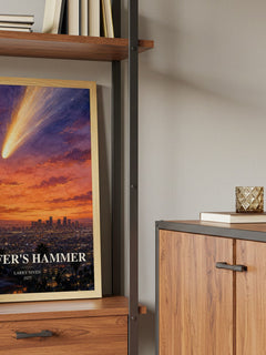 Lucifer's Hammer book watercolour illustration paper finish options – matte satin gloss