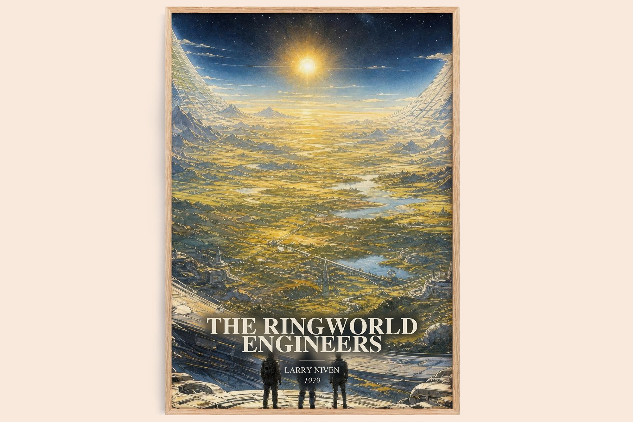 The Ringworld Engineers Book Watercolour Illustration by Larry Niven