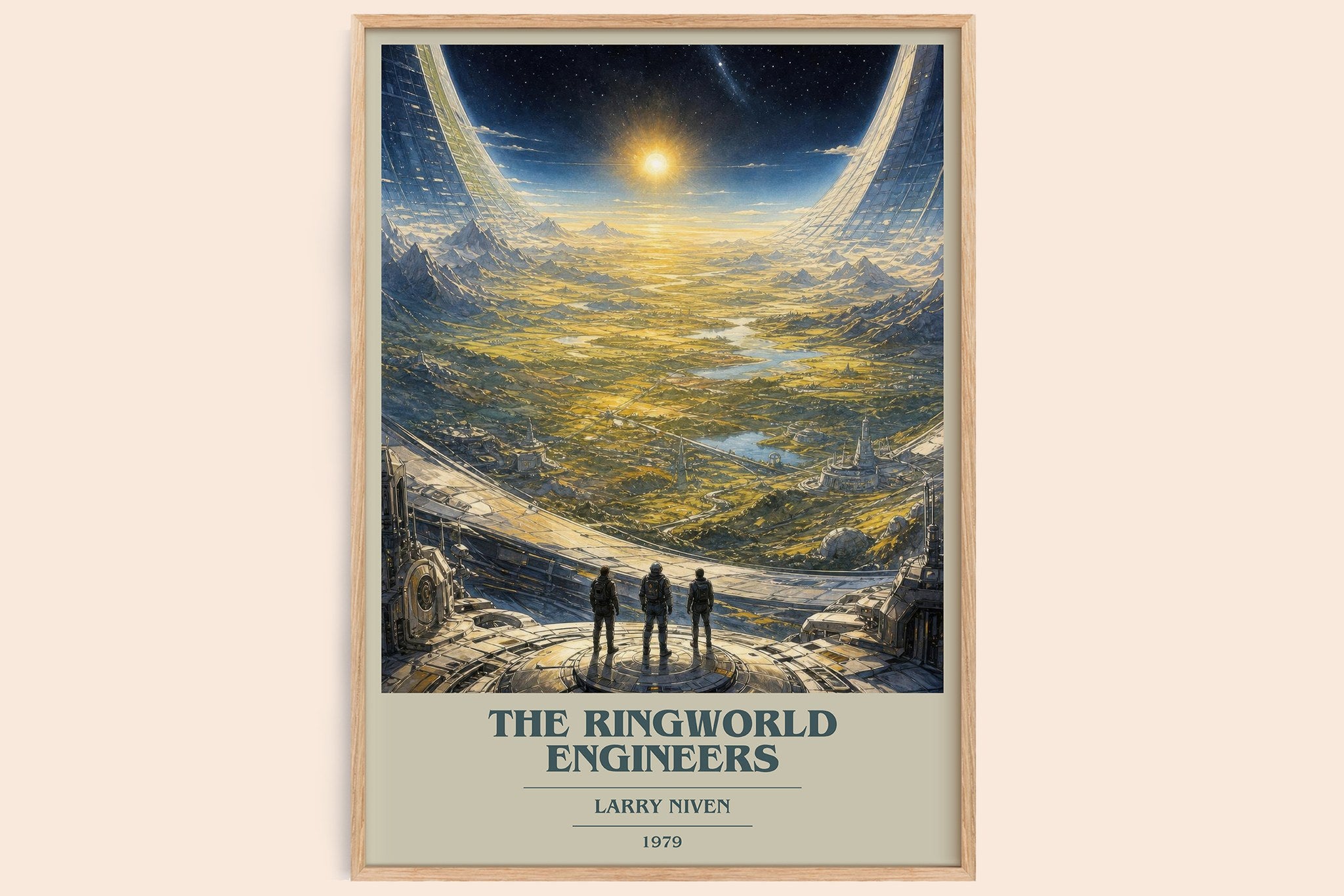 The Ringworld Engineers Book Cover Poster by Larry Niven