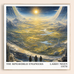 The Ringworld Engineers literary book poster by Larry Niven – framed literary art print