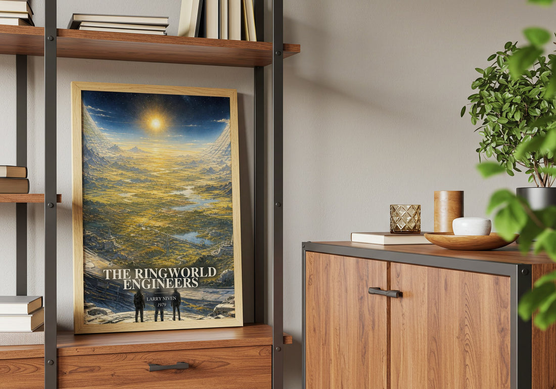 The Ringworld Engineers book watercolour illustration paper finish options – matte satin gloss
