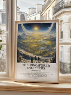 The Ringworld Engineers bookish poster colour and style options – Larry Niven book art