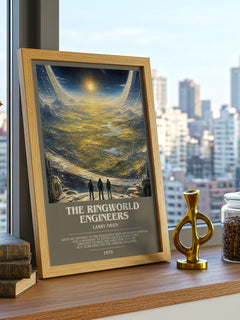 The Ringworld Engineers bookish print framed by window – literary home decor