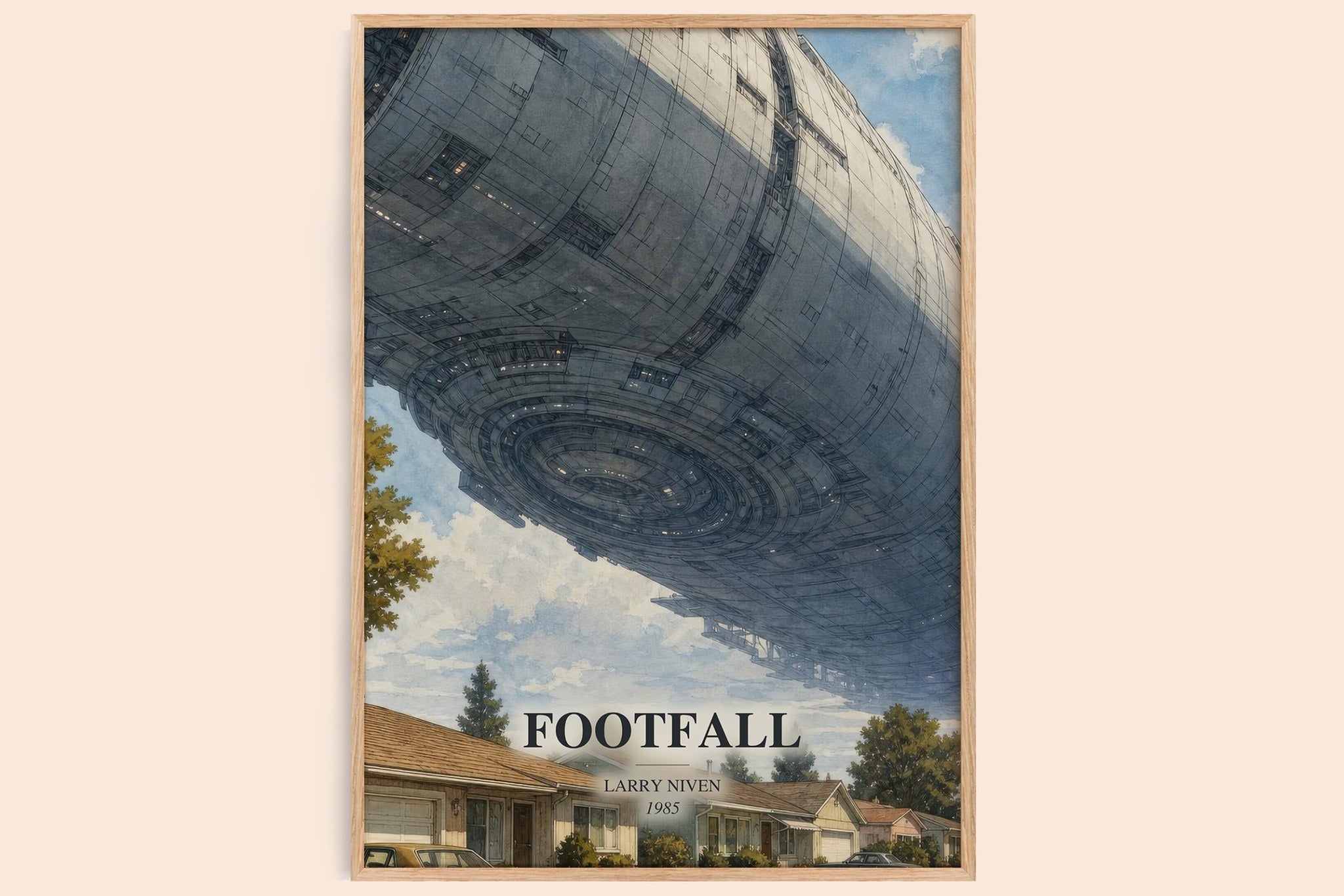 Footfall Book Watercolour Illustration by Larry Niven