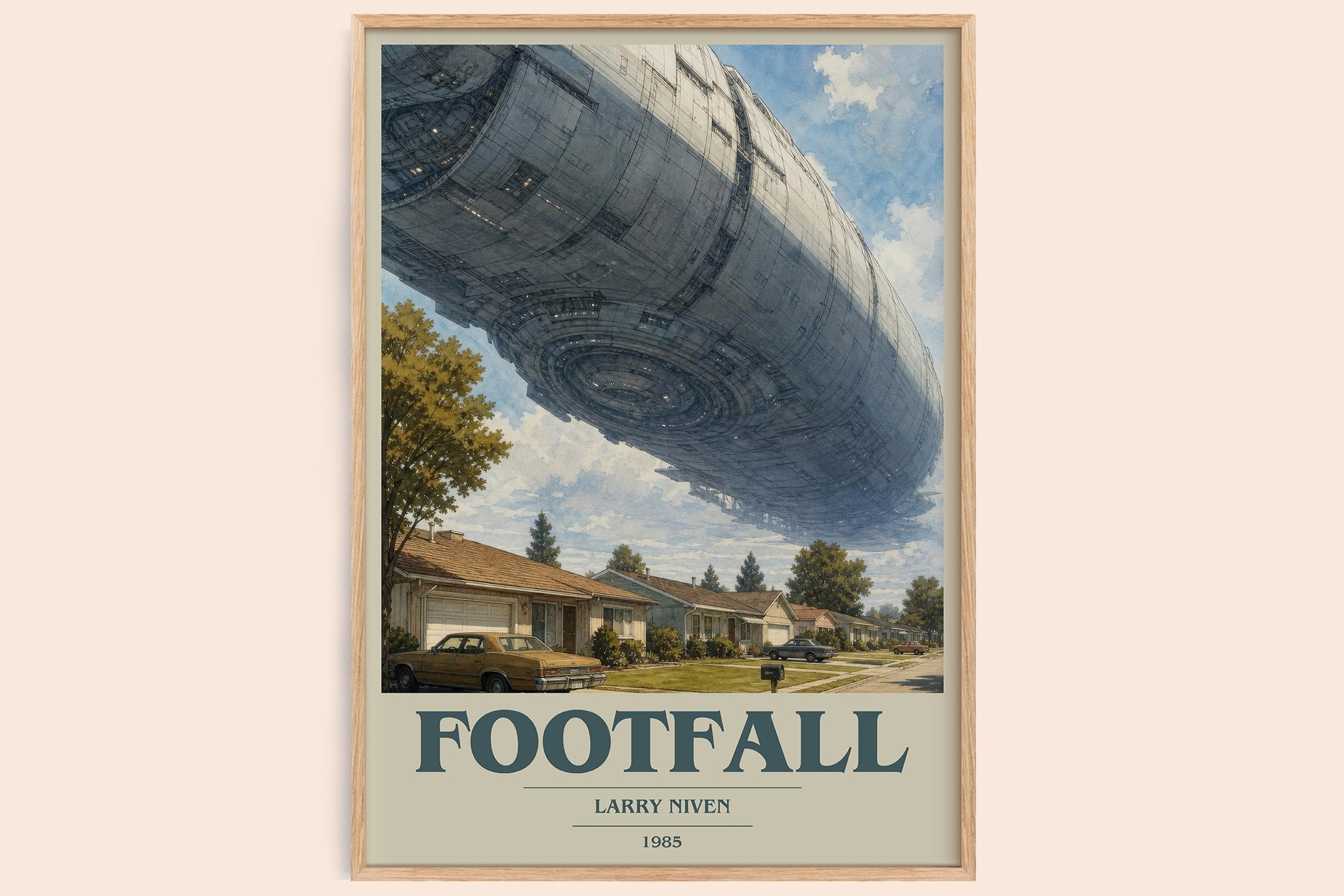 Footfall Book Cover Poster by Larry Niven