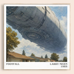 Footfall literary book poster by Larry Niven – framed literary art print