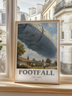Footfall book cover poster colour and style options – Larry Niven book art