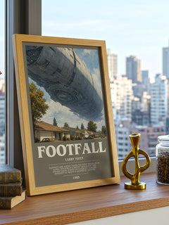 Footfall bookish print framed by window – literary home decor