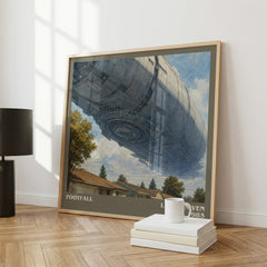 Footfall literary print framed by window – literary home decor