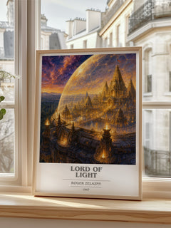Lord of Light book cover poster colour and style options – Roger Zelazny book art